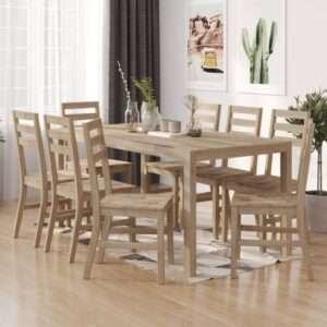 vidaXL Dining Chairs Solid Acacia Wood