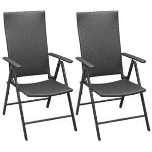 vidaXL Stackable Chairs Poly Rattan