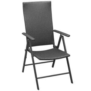 vidaXL Stackable Chairs Poly Rattan