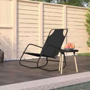 vidaXL Rocking Sun Lounger Textilene