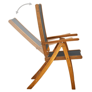 vidaXL Folding Garden Chairs Solid Wood