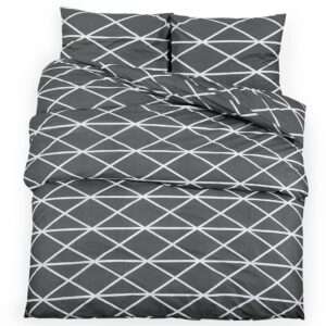 vidaXL Duvet Cover Set Cotton Grey