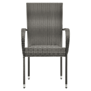 vidaXL Stackable Chairs Poly Rattan