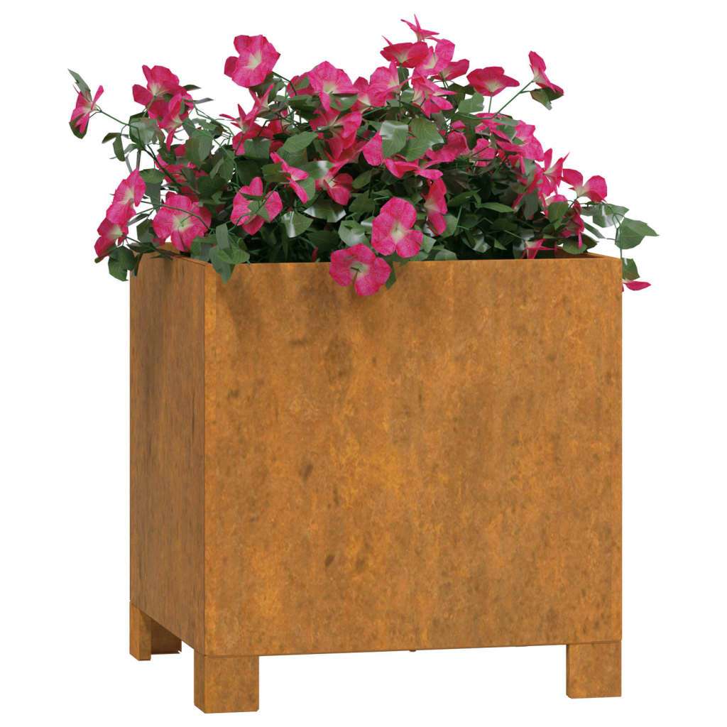 vidaXL Planter with Legs Rusty Corten Steel vidaXL Planter with Legs Rusty Corten Steel