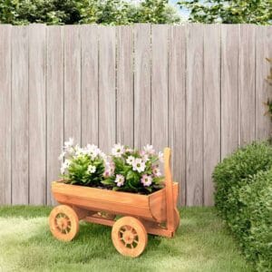 vidaXL Decorative Wagon Solid Fir Wood