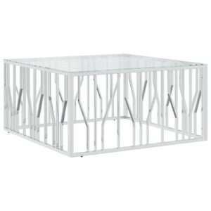 vidaXL Coffee Table Stainless Steel