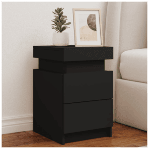vidaXL 2 Bedside Cabinets w/ LED Lights