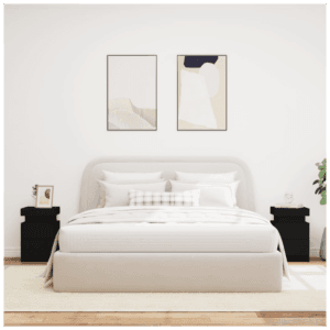 vidaXL 2 Bedside Cabinets w/ LED Lights