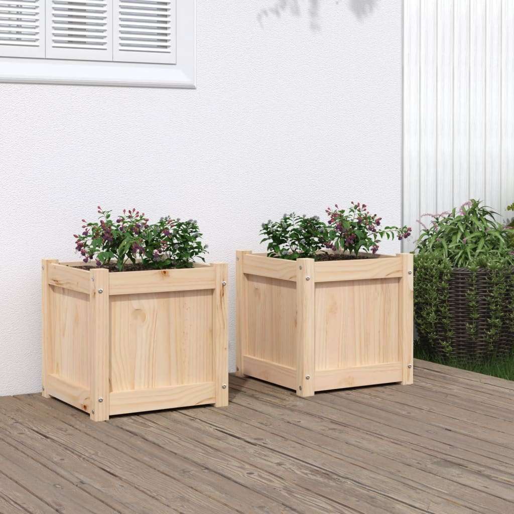 vidaXL Garden Planter Solid Pine Wood vidaXL Garden Planter Solid Pine Wood