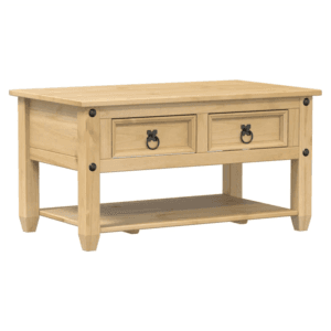 vidaXL Wood Coffee Table w/ Drawers