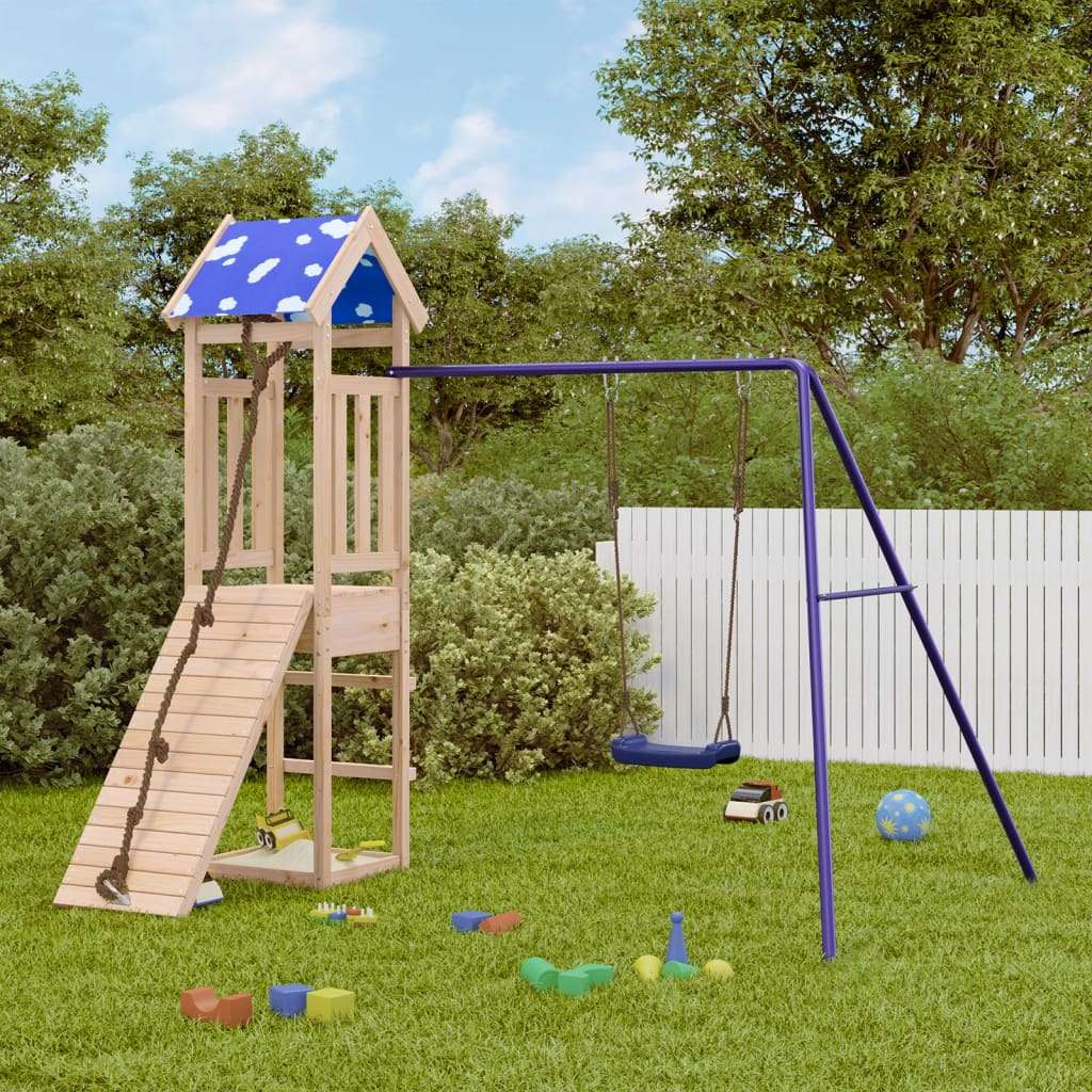 vidaXL Outdoor Playset Solid Wood vidaXL Outdoor Playset Solid Wood