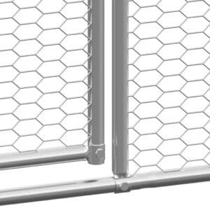 vidaXL Chicken Cage Galvanised Steel