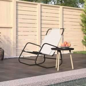 vidaXL Rocking Sun Lounger Textilene
