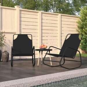vidaXL Rocking Sun Lounger Textilene