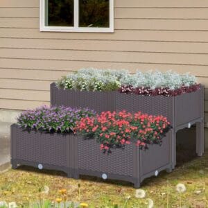 Outsunny Garden Planter Box Set Of 4