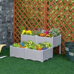 Outsunny Garden Planter Box Set Of 4