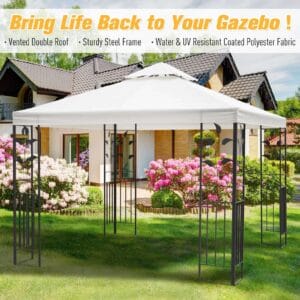 Outsunny Gazebo 3m x 3m Vented Roof