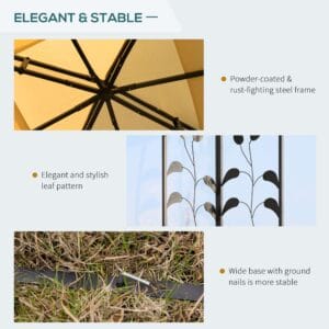 Outsunny 3x3m Double Top Gazebo