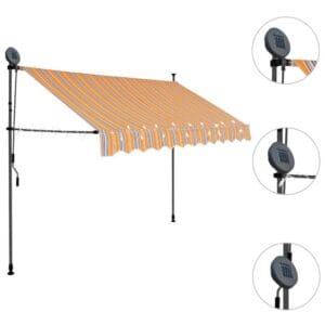 vidaXL Awning Manual Retractable 300cm