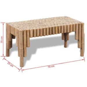 vidaXL Bamboo Coffee Table