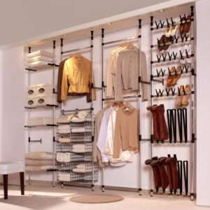 vidaXL Telescopic Wardrobe System