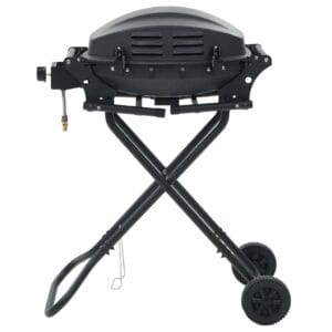vidaXL Portable Gas BBQ Grill Black