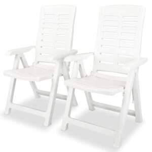 vidaXL Reclining Garden Chairs Plastic