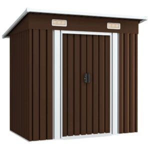 vidaXL Galvanised Steel Garden Shed