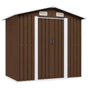 vidaXL Garden Shed Steel 204x132x186cm