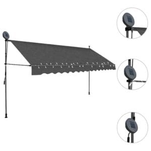 vidaXL Awning Manual Retractable 400cm