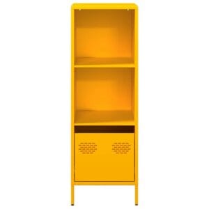 vidaXL Steel Highboard Mustard Yellow