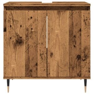 vidaXL Bathroom Cabinet Old Wood