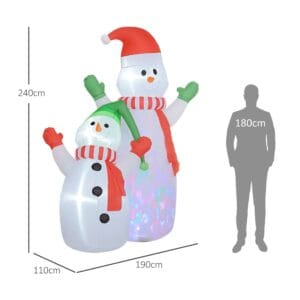 Outsunny 8ft Inflatable Snowman