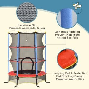 Homcom Trampoline for Kids 3-10 Years