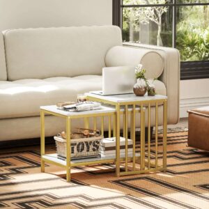 HOMCOM Modern Coffee Table Set of 2