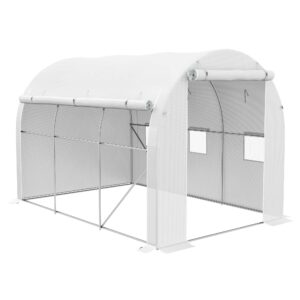 Outsunny Polytunnel Greenhouse White Outsunny Polytunnel Greenhouse White