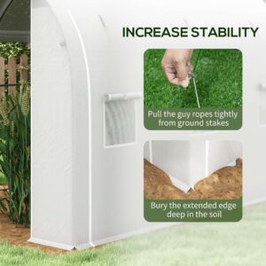 Outsunny Polytunnel Greenhouse White Outsunny Polytunnel Greenhouse White