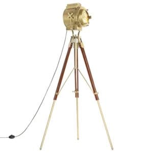 vidaXL Tripod Floor Lamp Solid Wood