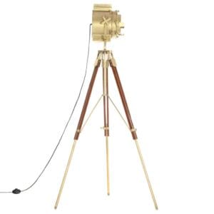 vidaXL Tripod Floor Lamp Solid Wood