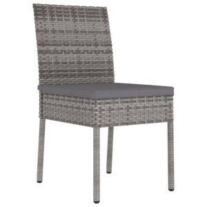 vidaXL Dining Chairs 4pc Poly Rattan