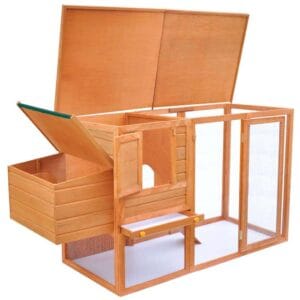 vidaXL Outdoor Chicken Cage w/ Egg Cage