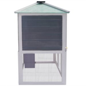 vidaXL Rabbit Hutch Double Floor Wood