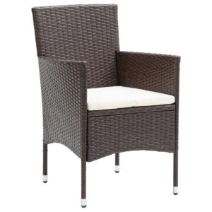 vidaXL Dining Chairs 4pc Poly Rattan