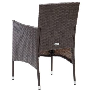 vidaXL Dining Chairs 4pc Poly Rattan