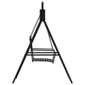 vidaXL Swing Bench Black Steel vidaXL Swing Bench Black Steel