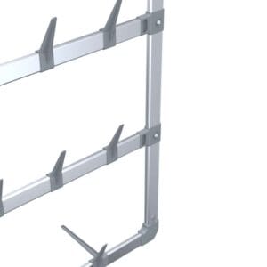 vidaXL Hanging Shoe Rack Silver