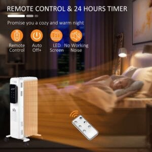 Homcom 1630W Oil Filled Radiator