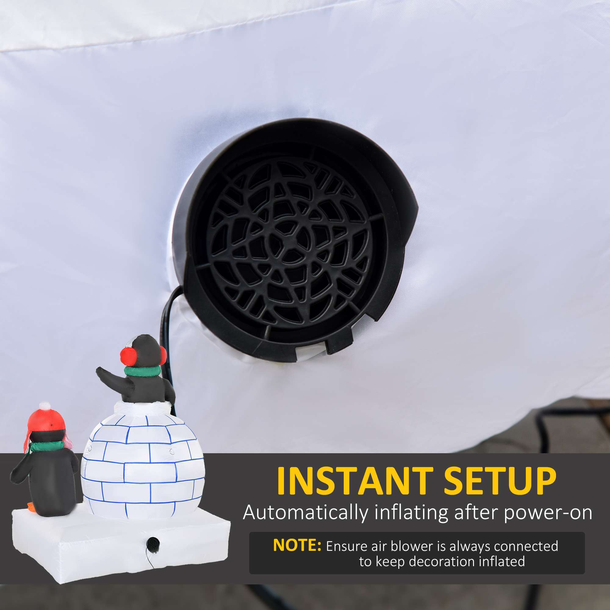 Homcom 5ft Inflatable Penguins Homcom 5ft Inflatable Penguins