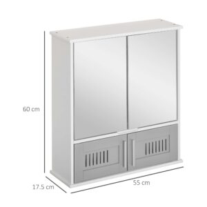 kleankin Mirror Cabinet Wall Mounted
