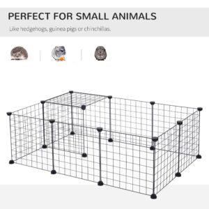 Guinea Pig Pet Playpen 12-Panel Black Guinea Pig Pet Playpen 12-Panel Black